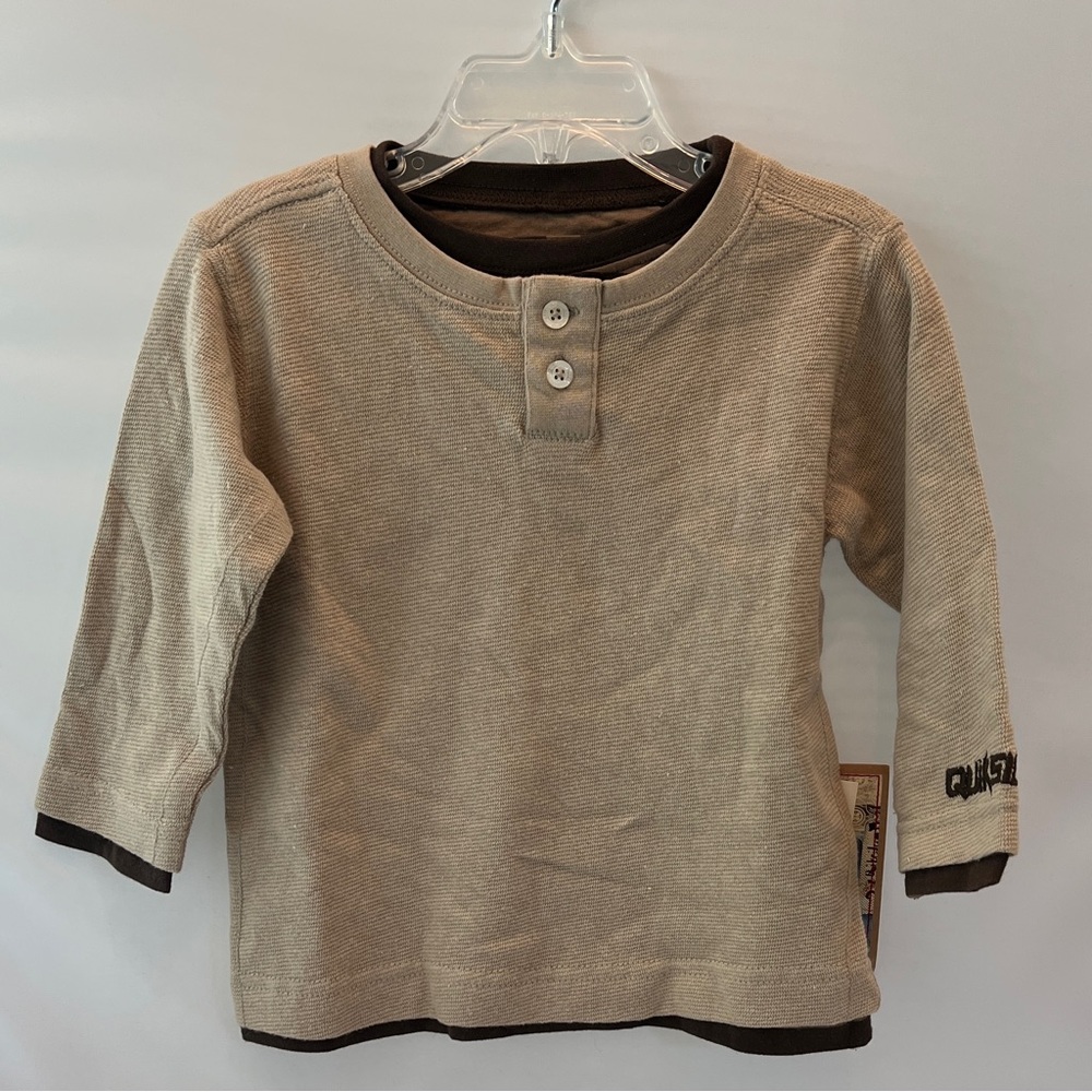 Quiksilver Beige Long Sleeve Kids double layered thermal.